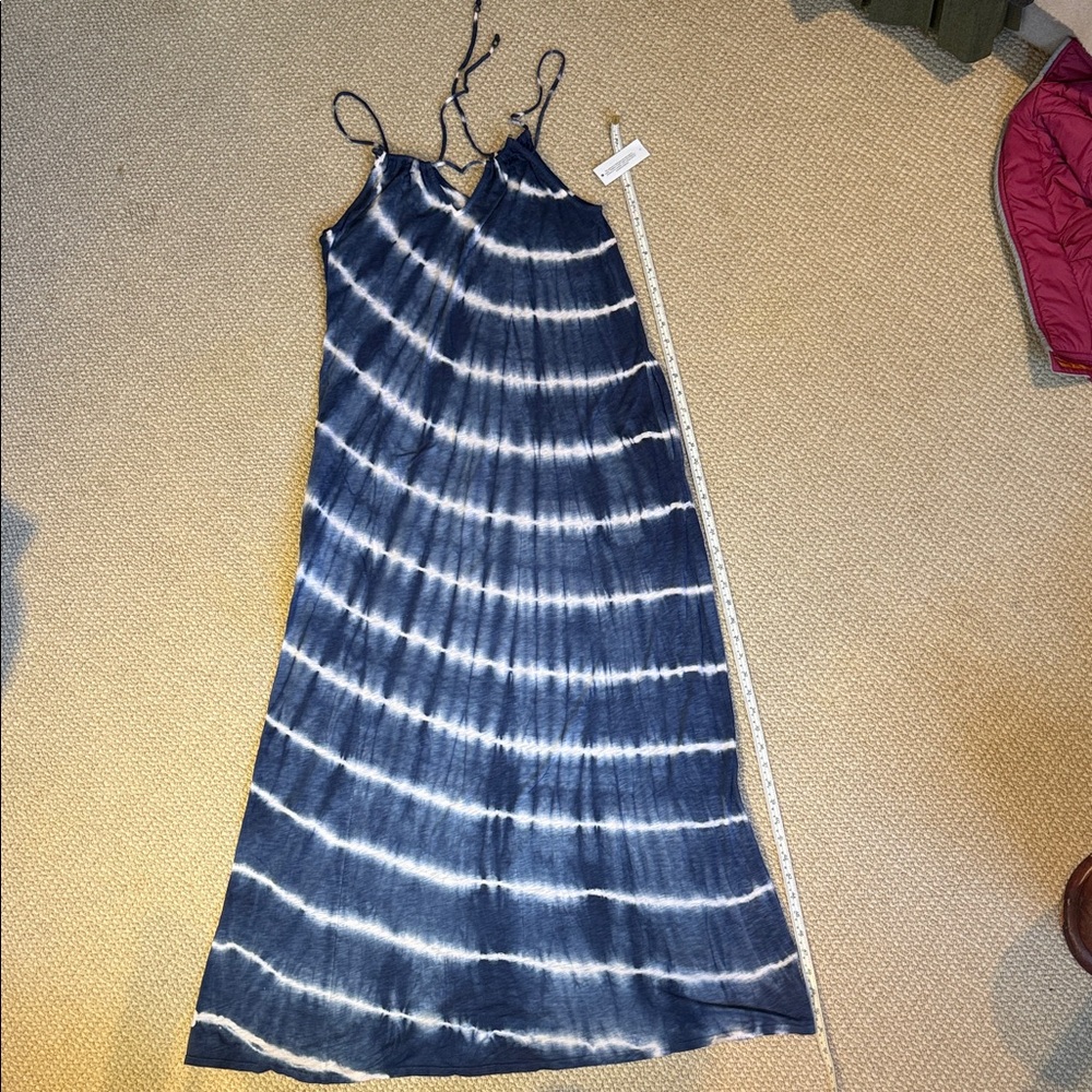 Blue Tie-Dye Maxi Dress